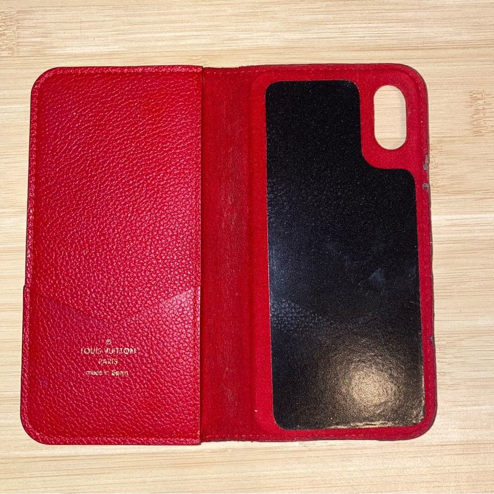 Louis Vuitton Monogram Empreinte iPhone X Cell Phone Folio Case LV - Picture 3 of 8